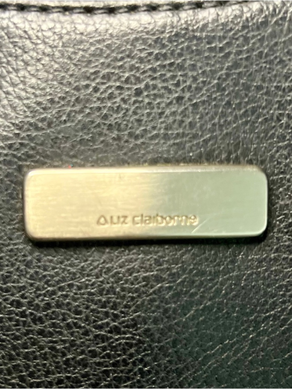 Liz Claiborne Black Shoulder Bag Pebbled Faux Leather Hobo Purse - Picture 2 of 9